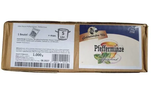 Goldm&auml;nnchen Pfefferminze Tee 100 x 5 Liter Teebeutel