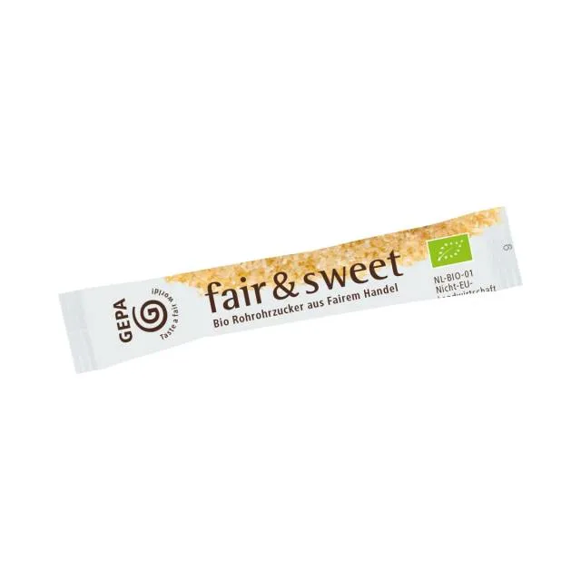 Gepa bio Sachets de sucre Zuckersticks 1 000 x 4 g bio et équitable, sachets individuels