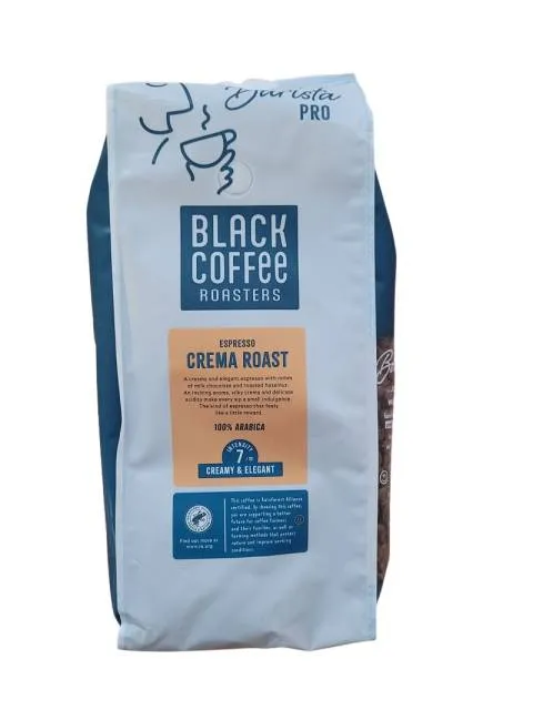 Black Coffee Roasters Barista Pro Crema Roast Kaffeebohnen 1 kg ger&ouml;stet