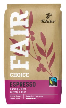 Tchibo Fair Choice Espresso 6 x 1 kg ganze Bohne