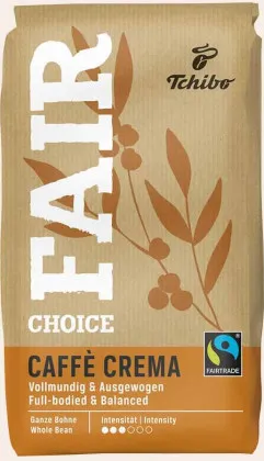 Tchibo Fair Choice Cafe Creme 6 x 1 kg ganze Bohne