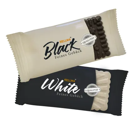 Hellma Biscuits fins Black & White 200 pièces emballées individuellement