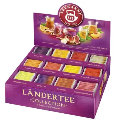 Teekanne L&auml;ndertee Collection Box 12-fach sortiert 180 Port.