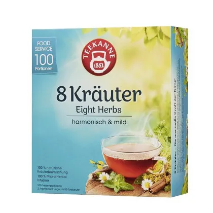 Teekanne 8 Kr&auml;uter 100 x 1,25g Teebeutel