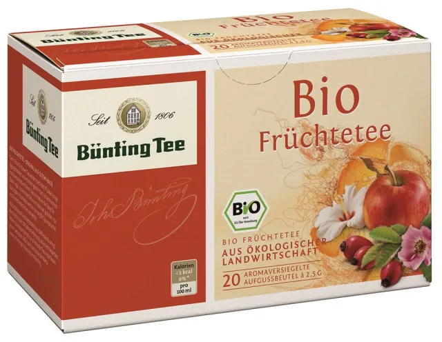 B&uuml;nting Tee Fr&uuml;chtetee 20 x 2,5g Teebeutel, Bio