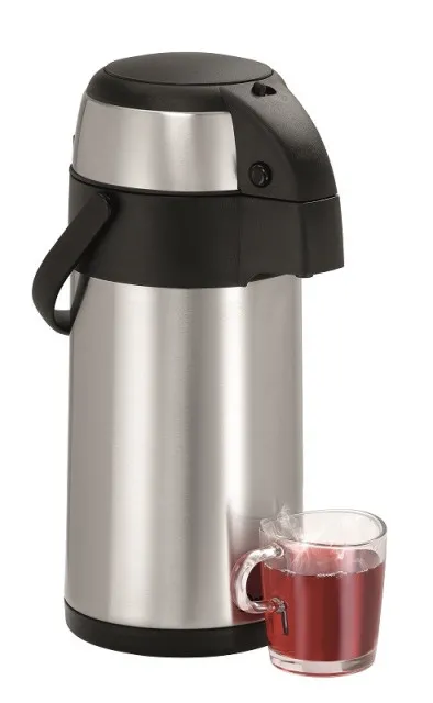 Bartscher Cruche isotherme à pompe 3 litres argent-noir
