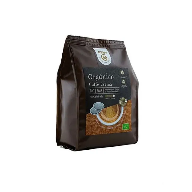 GEPA Org&aacute;nico Caff&eacute; Crema 18 Pads Bio, Fairtrade