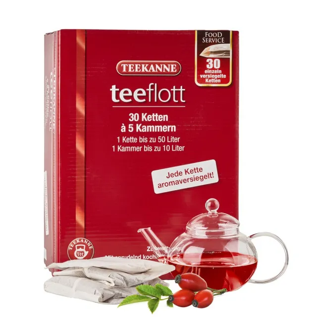 Teekanne teeflott cynorrhodon et hibiscus 30 chaînes de filtres &agrave; 5 compartiments