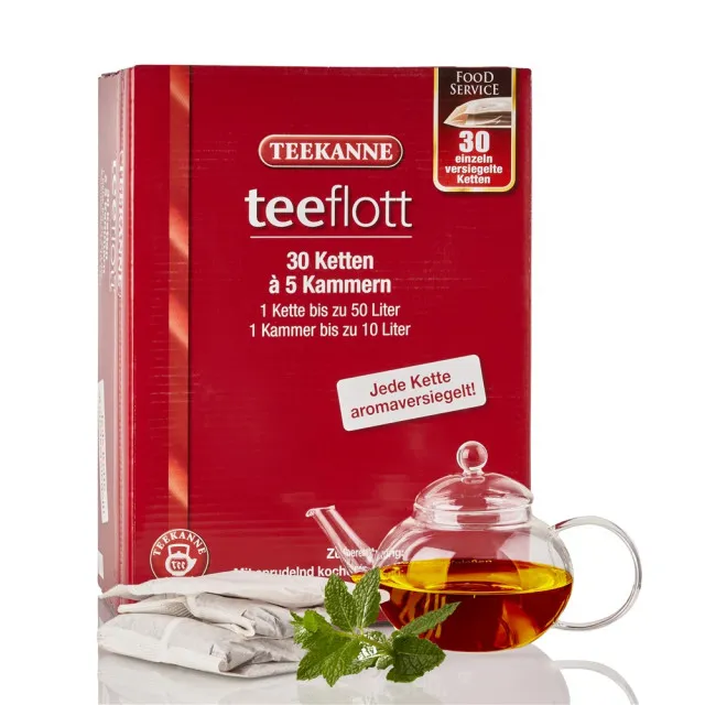 Teekanne teeflott Thé &agrave; la menthe poivrée 30 chaînes de filtres &agrave; 5 compartiments