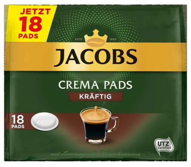 Jacobs Crema fort 10 x 18 dosettes UTZ certifiées