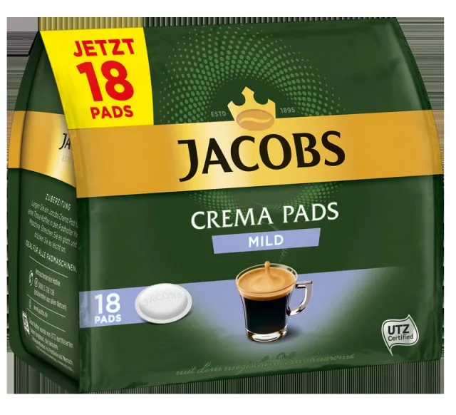 Jacobs Crema mild 10 x 18 Pads UTZ zertifiziert
