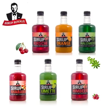 Sirup Royale Startpaket 8 Geschmacksrichtungen je 0,5 Liter, PET f&uuml;r Erfrischungsgetr&auml;nke