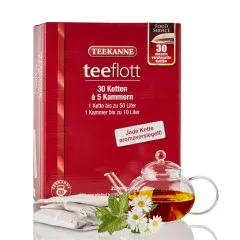 Teekanne teeflott Kr&auml;utertee 30 Filterketten &agrave; 5 Kammern