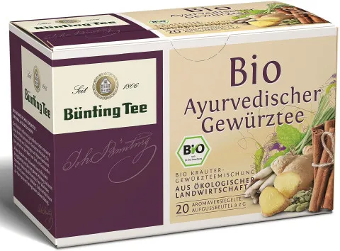 Bünting Tee Mélange ayurvédique, 20 sachets de 2 g, bio