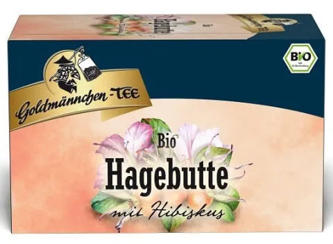 Thé Goldmännchen à la rose musquée et à l'hibiscus, 20 sachets de 1,5 g, bio