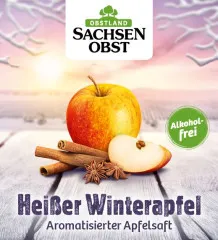 Sachsenobst Pomme d'hiver chaude, jus de pomme aromatisé, 10 litres, Bag-in-Box, sans alcool