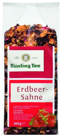 Thé Bünting aux fruits fraise et crème 200 g en vrac