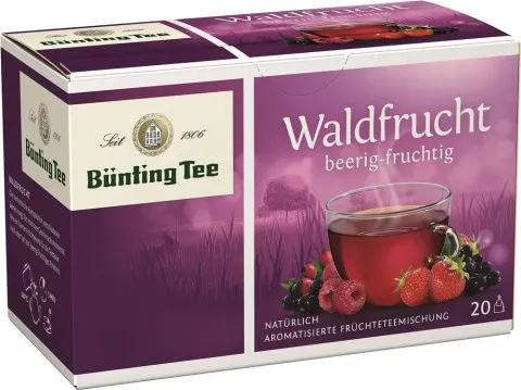 Thé aux fruits des bois Bünting, 20 sachets de 2,5 g