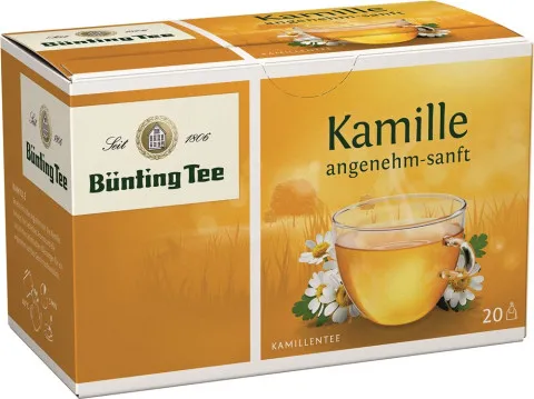 Bünting Thé Tisane à la camomille 20 sachets de 1,5 g
