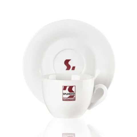 Tasse à café au lait Splendid 400 ml, lot de 6 tasses avec soucoupes