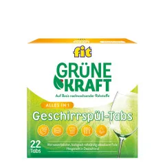fit Grüne Kraft Tout-en-1 Pastilles pour lave-vaisselle 22 pastilles
